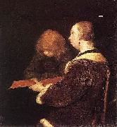 Gerard ter Borch the Younger The Reading Lesson Spain oil painting artist